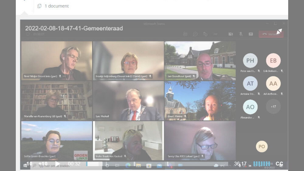 Gemeenteraad Bergen 8 februari 2022