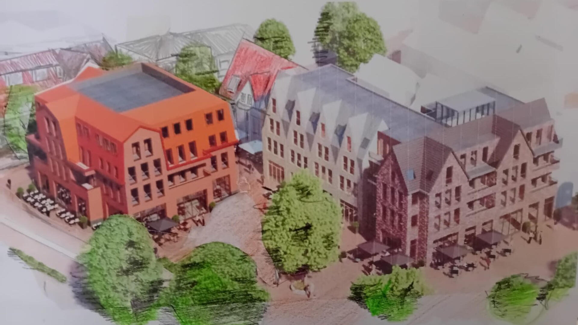 ONS PLEIN in Bergen (tekening Jan de Boer)